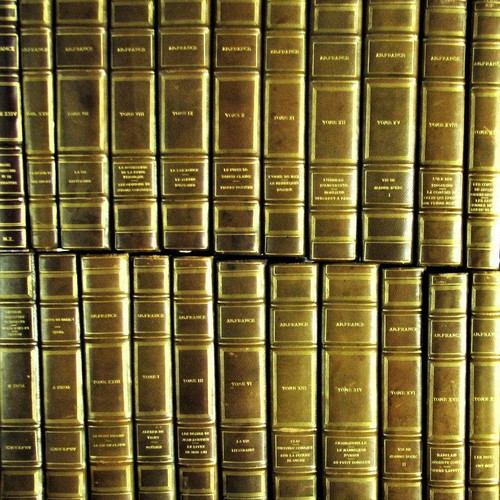 Anatole France Oeuvres Completes used, 22 leather-bound volumes