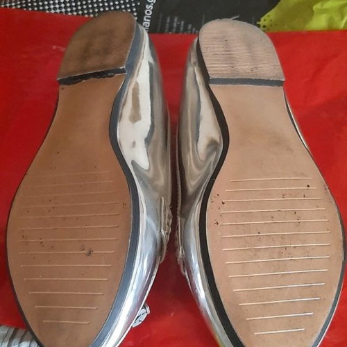 Παπούτσια loafers Zara ασημί μεταχειρισμένα, νούμερο 36
