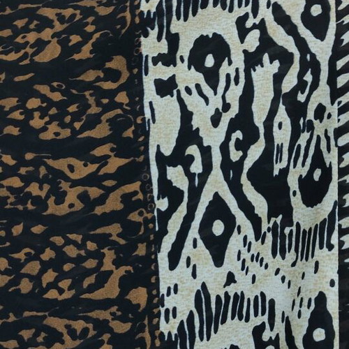 Pants with ethnic tribal patterns used, size XL, black and brown