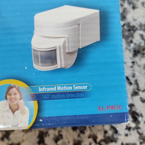 Wired Motion Sensor EL-PIR30 180° Coverage, 6m Range, New