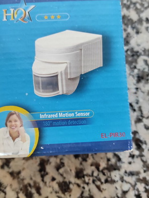 Wired Motion Sensor EL-PIR30 180° Coverage, 6m Range, New