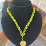 Handmade macrame necklace new, yellow