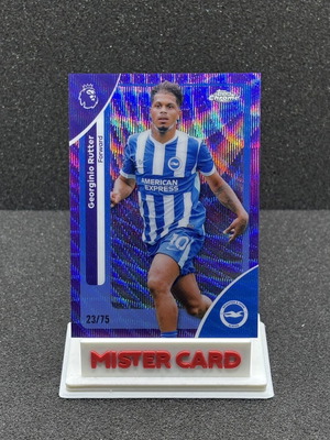 Topps Chrome Premier League Georginio Rutter Purple Wave Refractor card like new