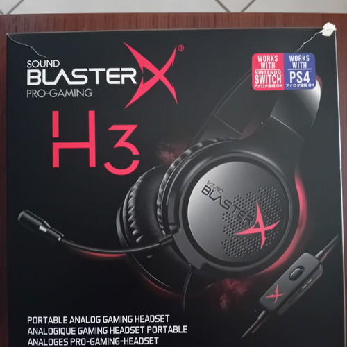 Creative Sound BlasterX H3 headphones like new, wired