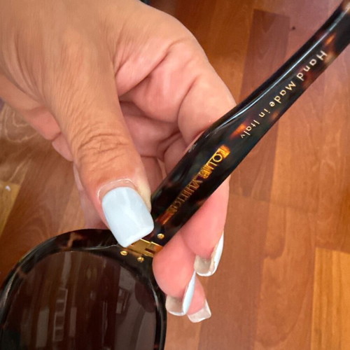 Louis Vuitton sunglasses used with case and small bag brown