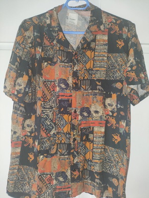Pull & Bear men's short-sleeve shirt, multicolour, size L