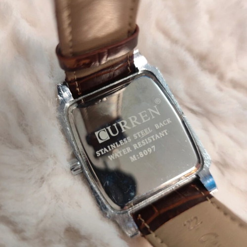 Curren men's watch used, brown color