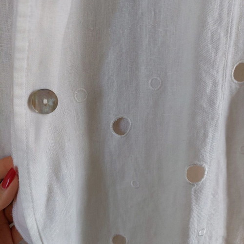 Linen jacket used, white with unique design, formal piece