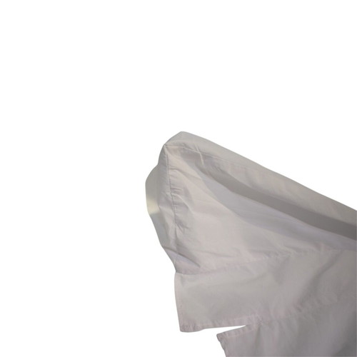 Rundholz white cotton poplin shirt tunic with back zipper, size L