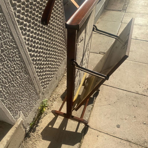 Fratelli Reguitti Clothes Stand With Trouser Press Used, Walnut Wood