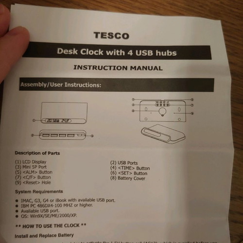 Desk clock new with 4 USB ports and alarm function