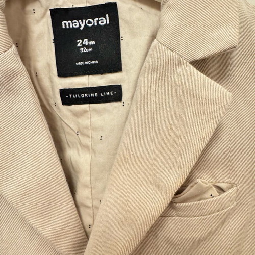 Cotton boys' jacket Mayoral new, beige, 92 cm