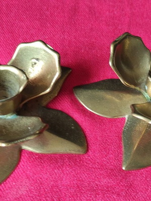 Σετ 2 τεμάχια μπρούτζινα κηροπήγια.