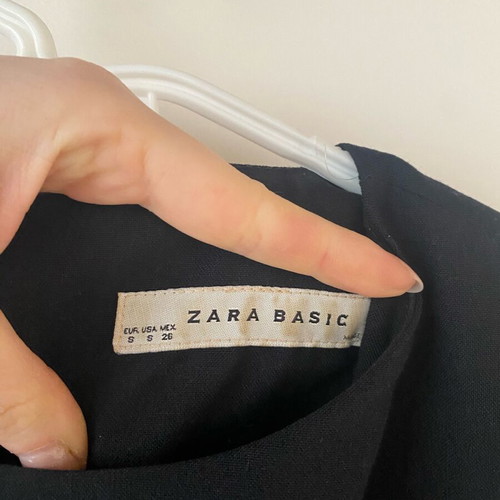Zara black midi dress like new, size S