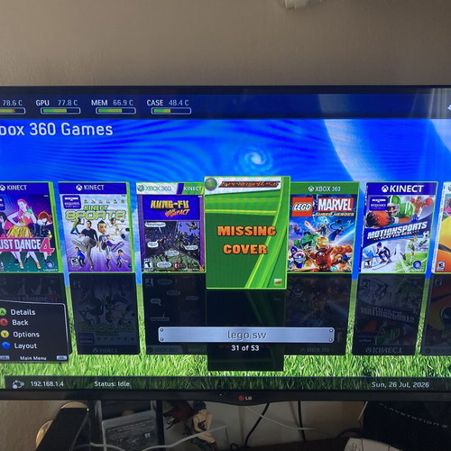 Xbox 360 Slim console 250GB with Kinect and 54 games