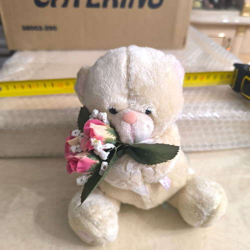 Teddy Bear with Flowers like new TDB1008