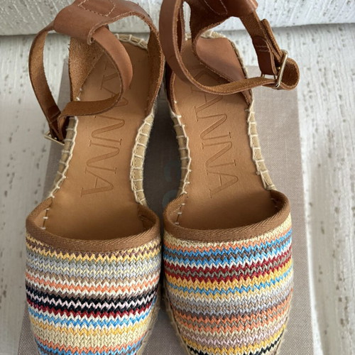 Kanna knitted women's espadrilles new, multicolor, size 37