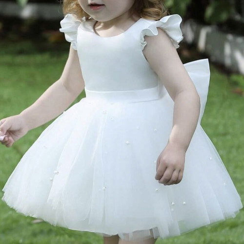 White baby dress like new, size 86 (12-18 months)