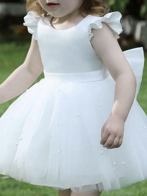 White baby dress like new, size 86 (12-18 months)