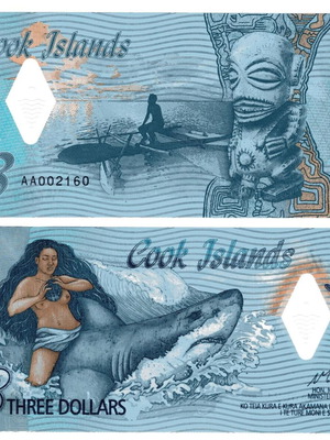 Cook Islands 3 Dollars 2021 polymer banknote new