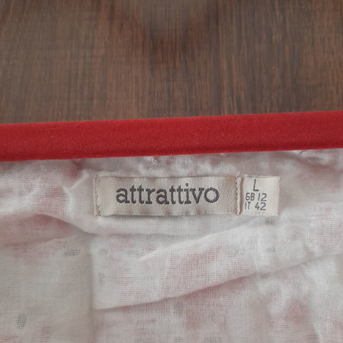 Attrattivo dress, white and red, size L