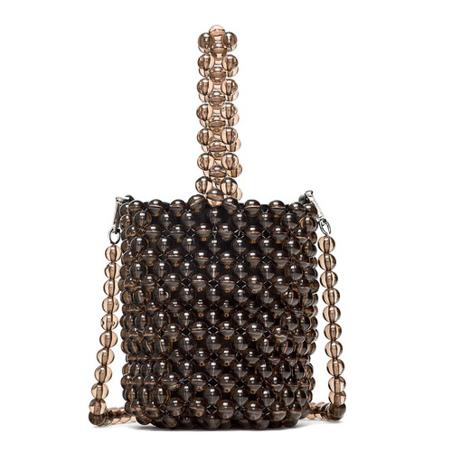 Beaded bag 16x20 new, purple color
