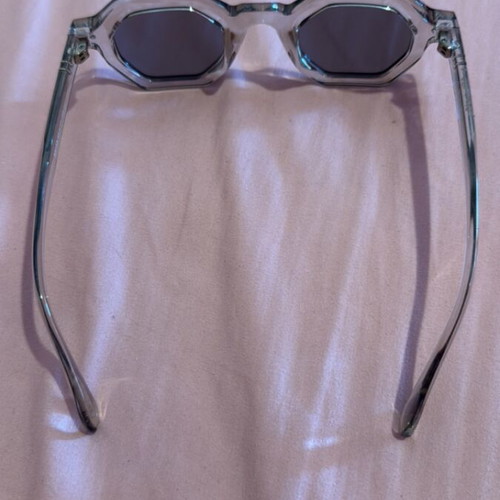 Transparent sunglasses used