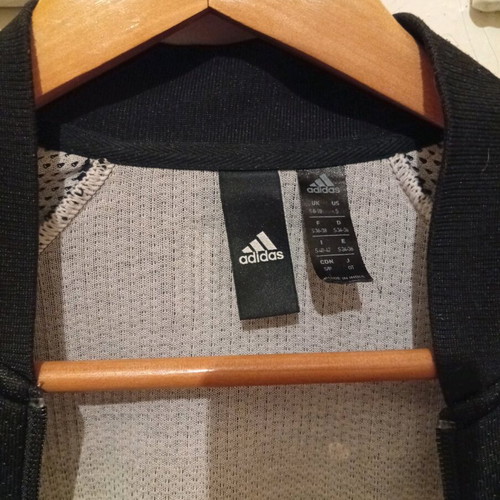 Adidas Women's ID Knit Bomber Jacket like new, size M, black and white