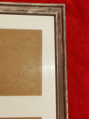 Photo frame for 3 pictures used with aged effect
