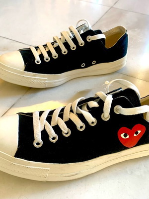 Comme des Garçons Converse PLAY sneakers new, black size 43