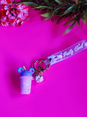 Bubble tea keychain new kawaii