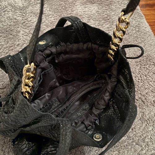 Michael Kors women's shoulder bag used, black with gold details