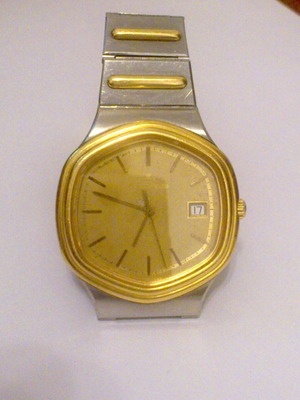 Часовник Jaeger Lecoultre от злато и стомана с кварцов механизъм, около 1970 г.