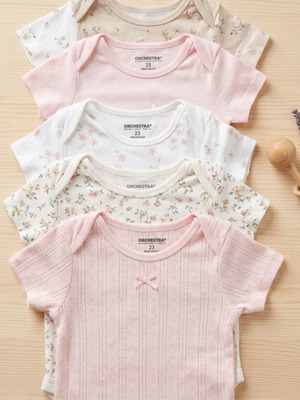 Short-sleeve bodysuits like new, 18-24 months, pack of 5