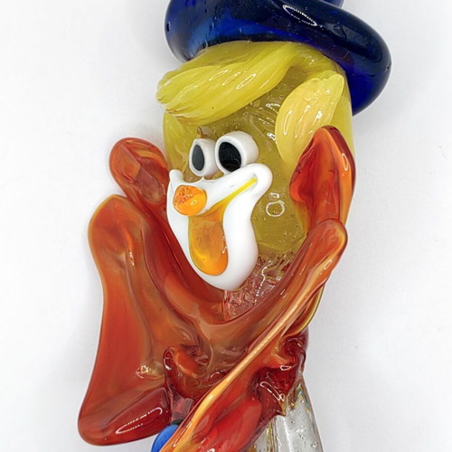 Murano Venetian Art Glass Clown Figurine 21cm H. like new