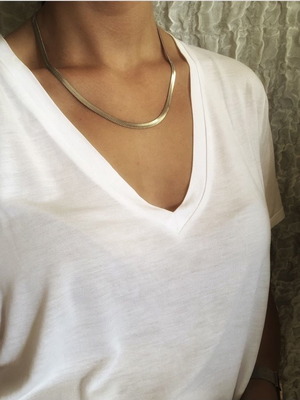 Αλυσίδα λαιμού ατσάλινη νέα, ασημί