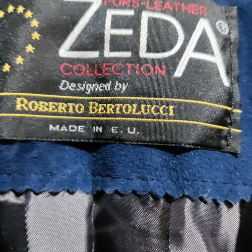ZEDA Roberto Bertolucci women's castor coat like new, blue