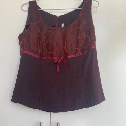 Burgundy 3-Piece Set Jacket Top and Long Skirt Like New
