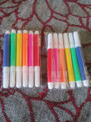 Mini marker pens set, 2 packs of 6, 8.5 cm height
