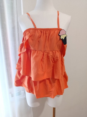 Fiorucci women's spaghetti strap top new with tag, orange, size 38
