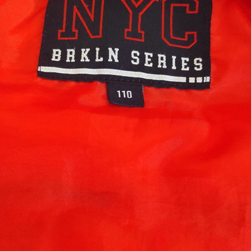 Sleeveless jacket for boy 5 years like new, orange and blue