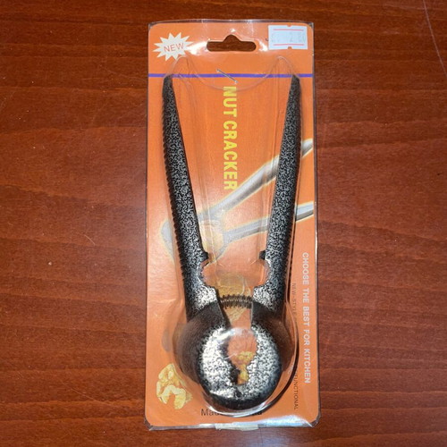 Metal Nut Cracker with Spring and Ergonomic Handles, new