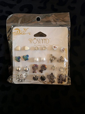 Roslynd earrings new, set of 12 multicolored