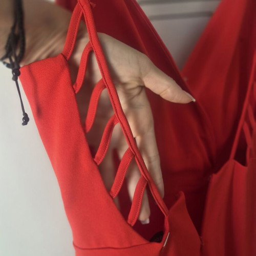 BSB Coral Red Mini Dress Size L Like New