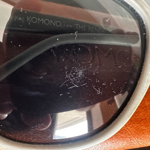 Komono The Renne sunglasses used, gray with minor lens wear