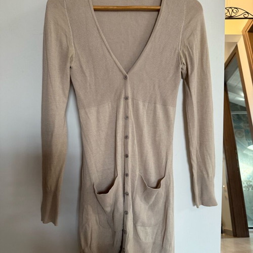 Sisley cardigan long, like new, beige, size S