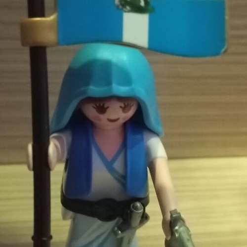 Playmobil Woman Revolution 1821 like new, holding flag