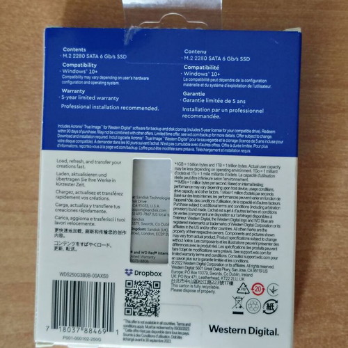 Western Digital Blue SA510 250GB M.2 SATA III SSD