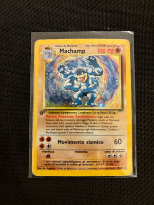 Machamp Holo Rare 1st Edition Base Set Pokemon TCG употребяван