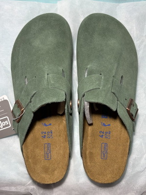 Birkenstock Boston Thyme Suede Clogs like new, size 42